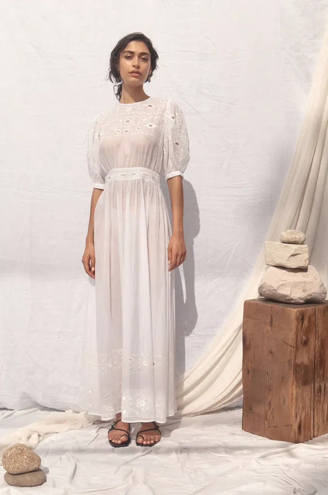 All That Remains Jean Dress White Size 10 for rent on The Volte - main image