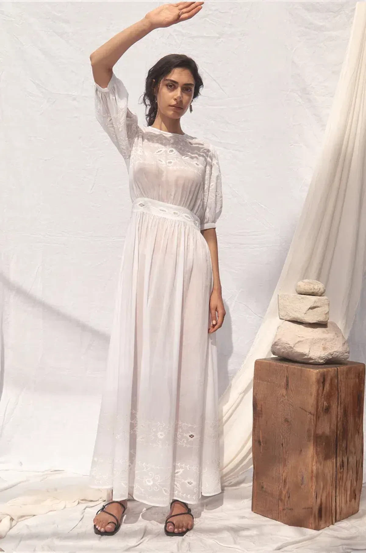 All That Remains Jean Dress White Size 10 for rent on The Volte - main image