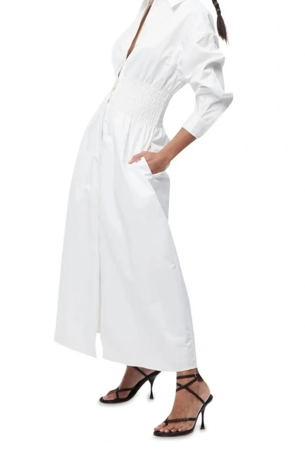Mossman shadow maxi dress white size 8 - Image 2