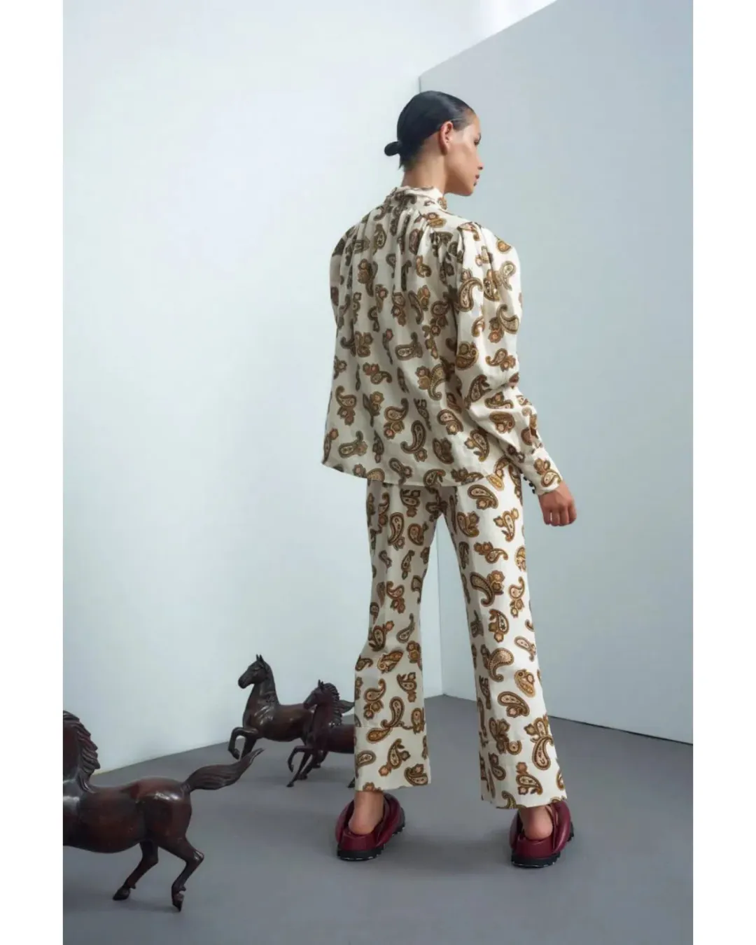 Alemais Mia Crop Pants Print Size AU 8 for rent on The Volte - main image