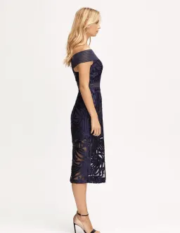 Alice McCall Lunar Eclipse Midi Cocktail Dress Navy Size 6 for rent on The Volte - image 3