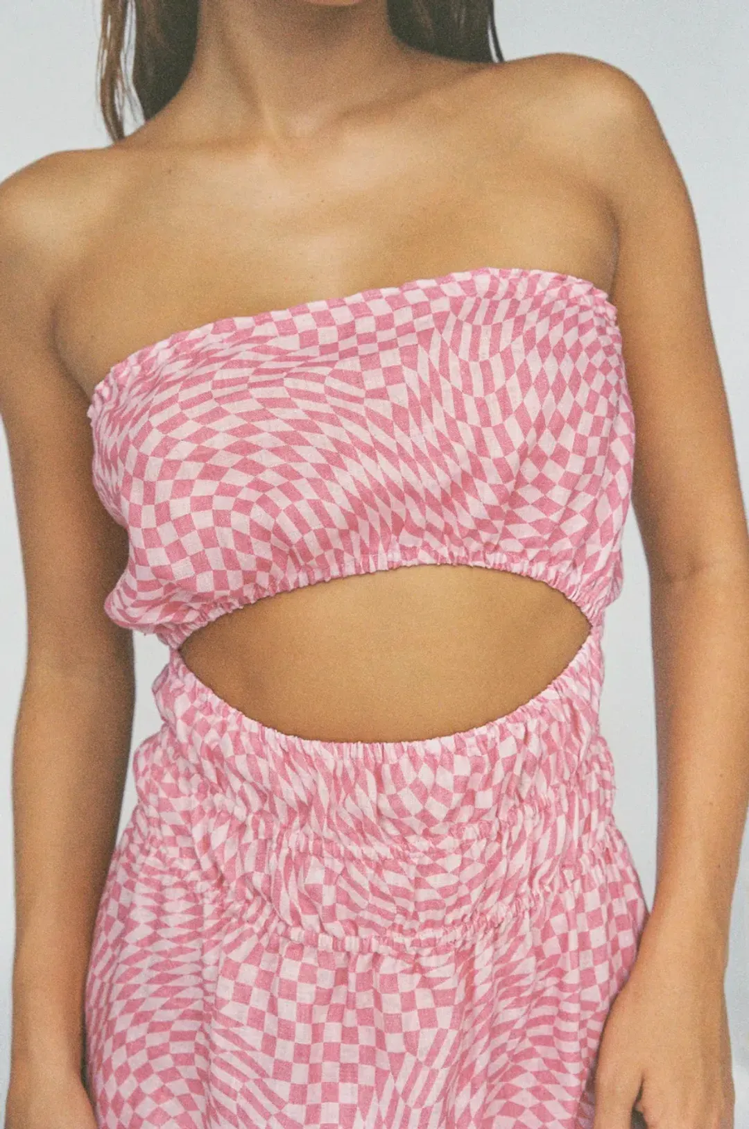 Palytte The Label Piper Dress Print Pink Size AU 6 for rent on The Volte - main image