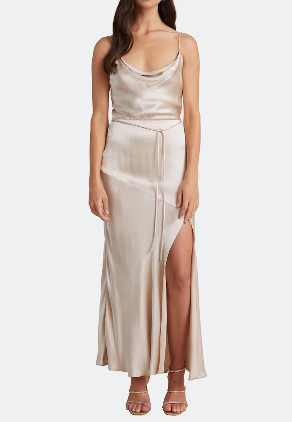 Bec & Bridge Moon Dance Midi Dress Sand Size 8 / S - Image 1