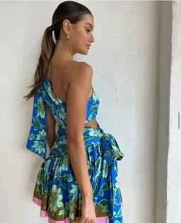 Alemais Winnie One Shoulder Mini Dress Floral Size 10 for rent on The Volte - image 3