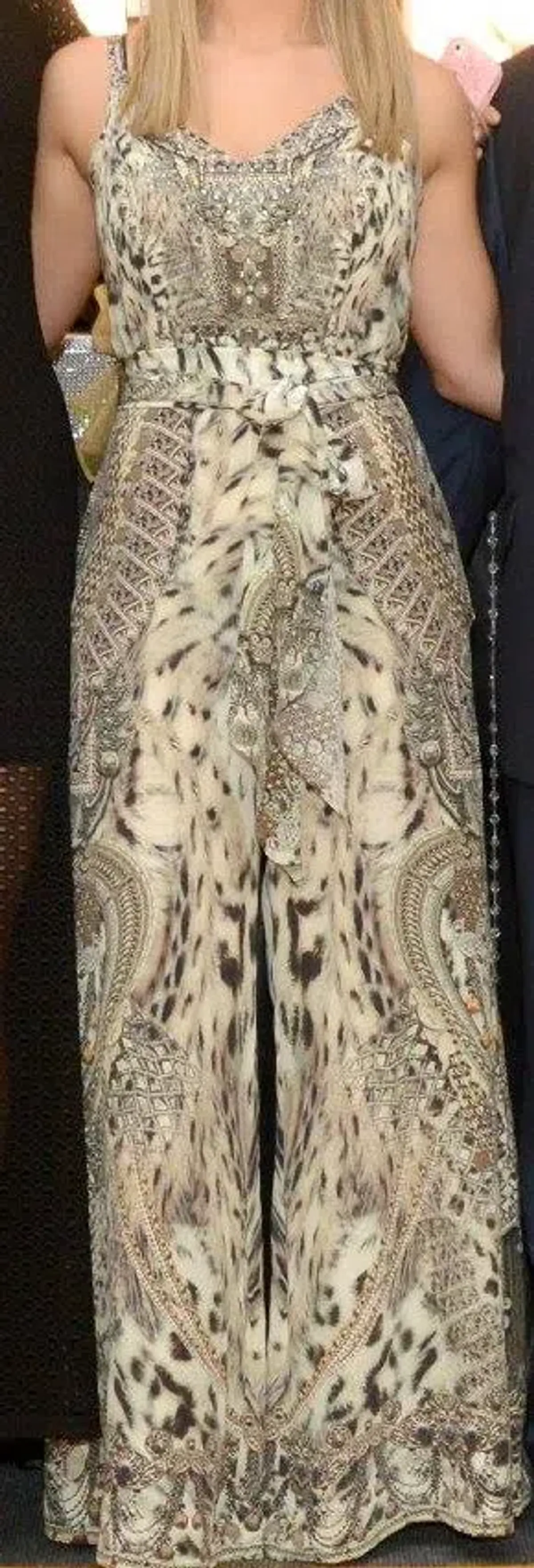 Camila Enspiritu Wide Leg Jumpsuit - Print Gold Size 1 / AU 8 - Image 3