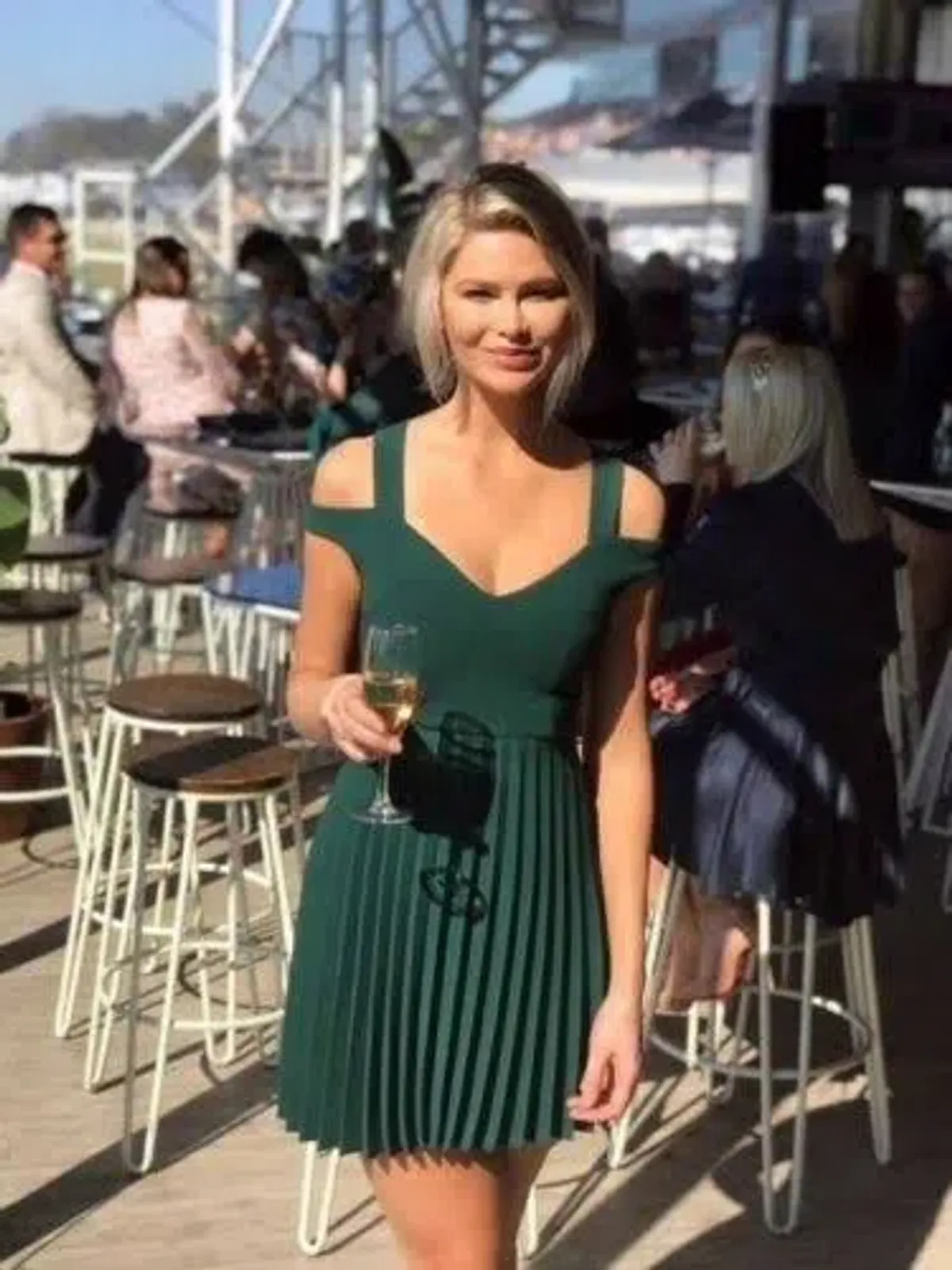 By Johnny Emerald City Mini Dress Green Size 12 - Image 1