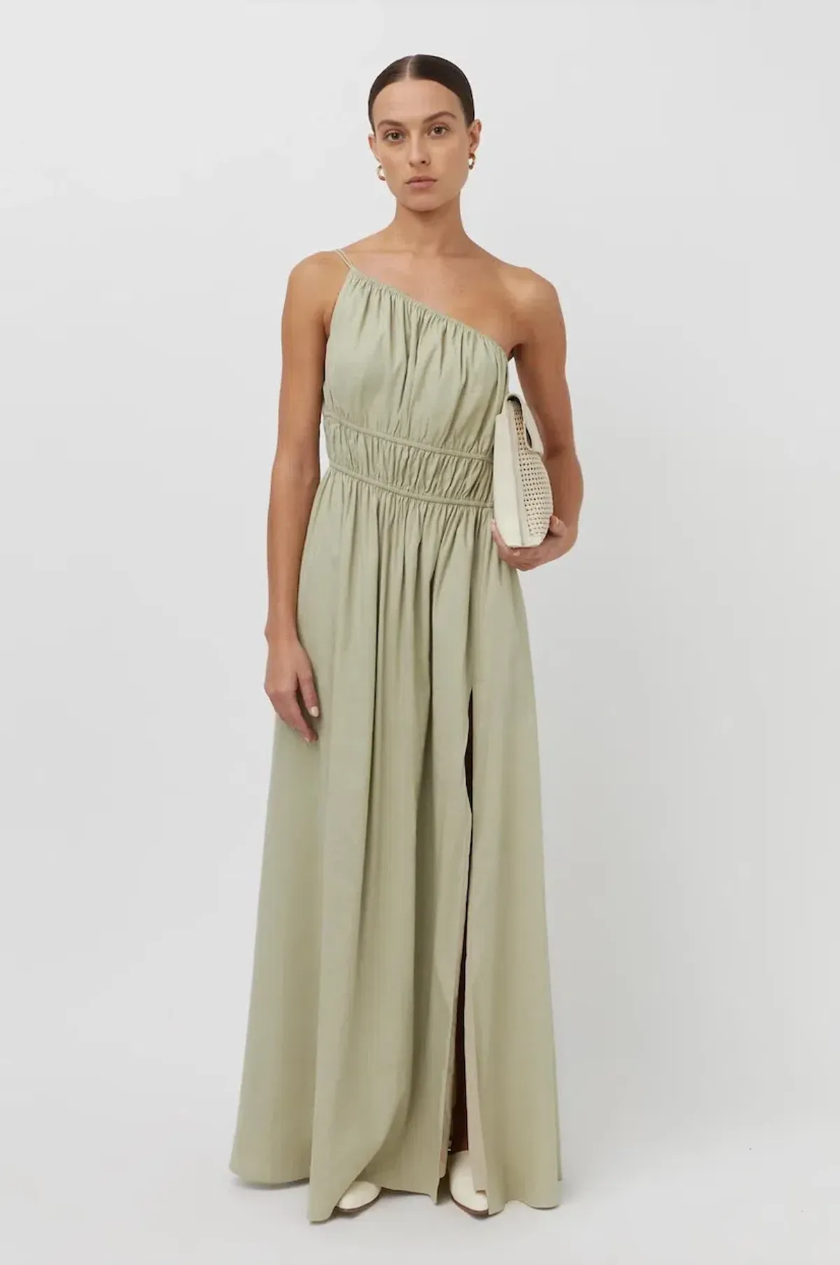 Camilla and Marc Sevilla Asymmetric Maxi Dress Green Size 8 for rent on The Volte - main image