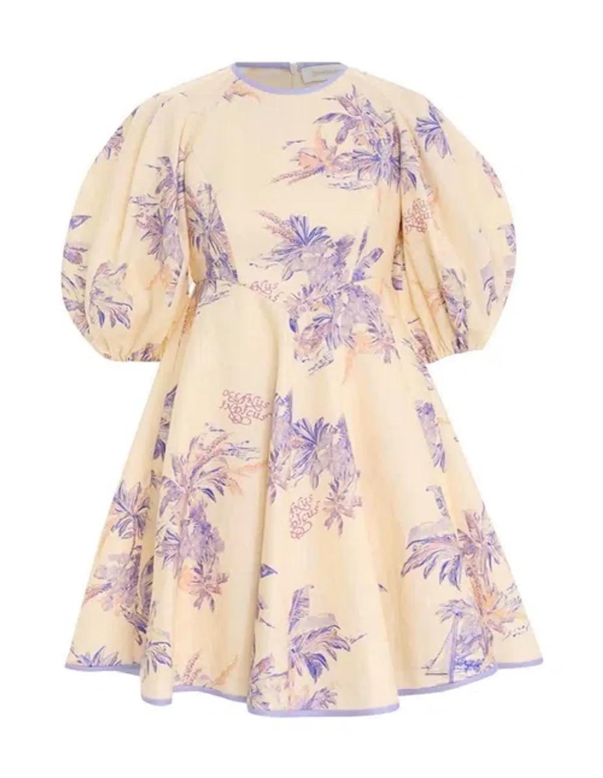 Zimmermann Linen Day Mini Dress Print Size 8 - Image 4