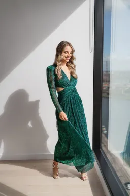 Sheike Sold Out Style Millenium Dress Green Size AU 6 for rent on The Volte - image 3