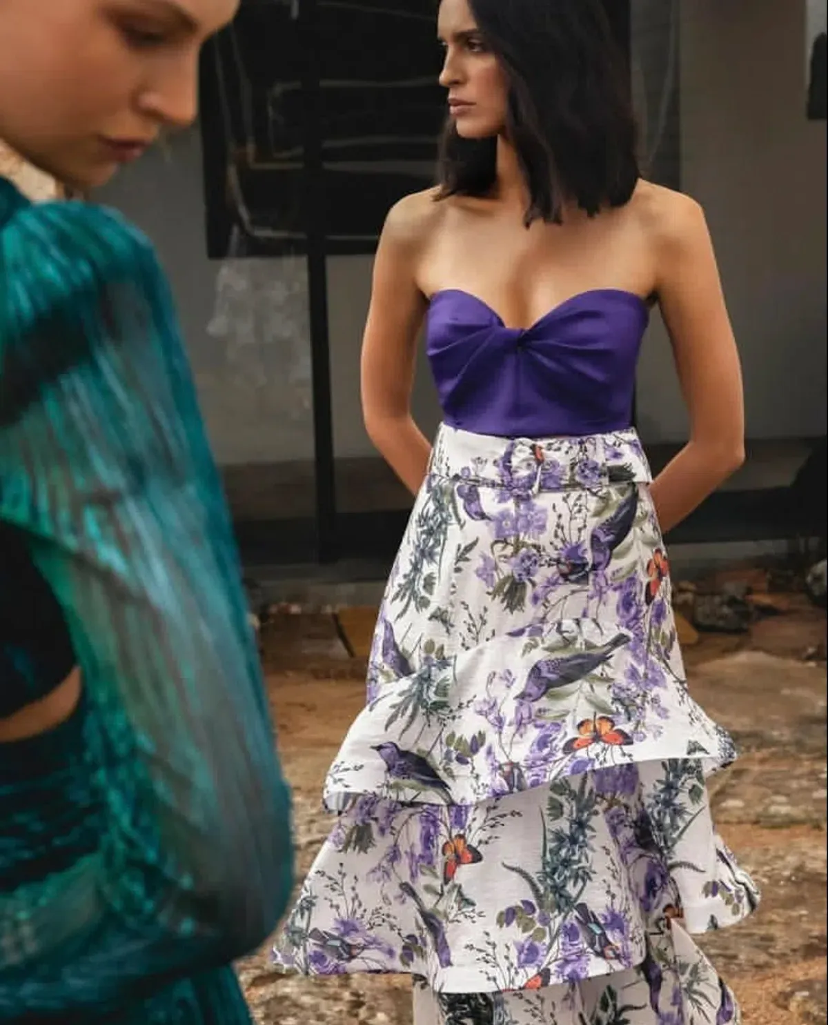 Sheike Sold Out Style Avery Skirt and Medusa Bustierc Purple Size 6 for rent on The Volte - main image