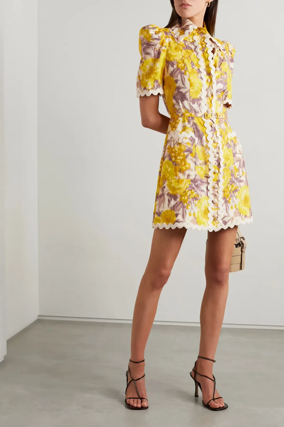 Zimmermann Ric Rac Linen Mini Dress Floral Size Au 10 (1) for rent on The Volte - main image