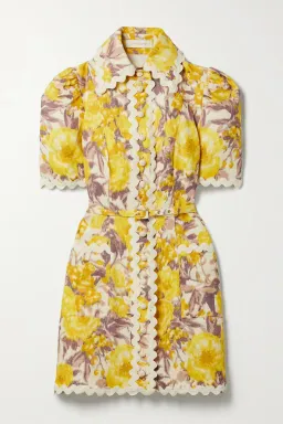 Zimmermann Ric Rac Linen Mini Dress Floral Size Au 10 (1) for rent on The Volte - image 3
