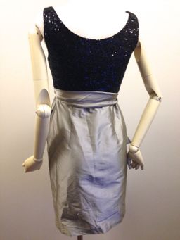 Matthew Eager Sequined Dress Taffeta silver skirt Size 10 For Race wear, formal, cocktails for rent on The Volte - image 4