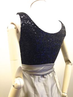 Matthew Eager Sequined Dress Taffeta silver skirt Size 10 For Race wear, formal, cocktails for rent on The Volte - image 3