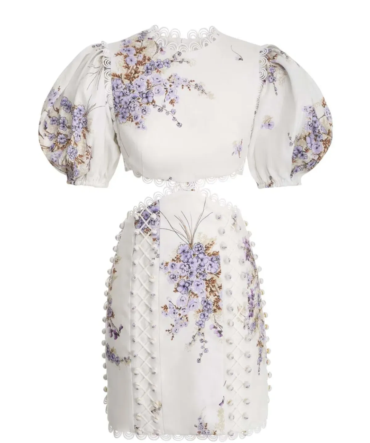 Zimmermann Jude Cut Out Mini Dress Floral Size 0 / Au 8 - Image 3