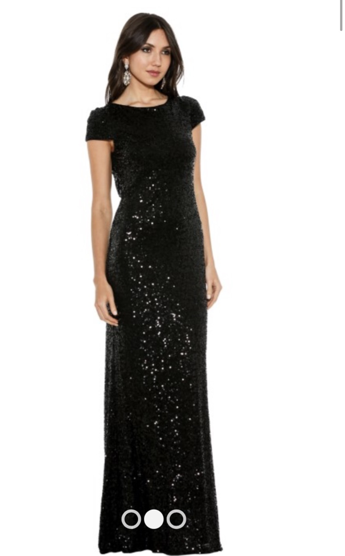 Langhem Black Sequin Gown size 6 - Image 2