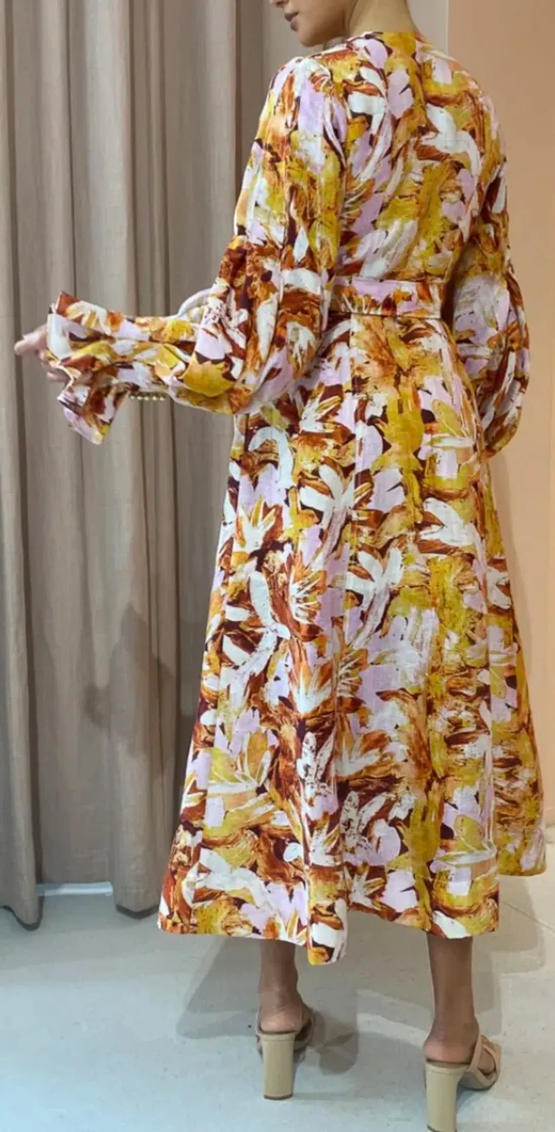 Acler Lydford Midi Dress Lilac Blush Size 14 for rent on The Volte - main image