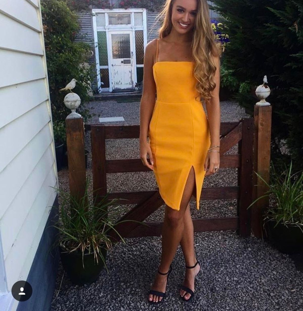 Kookai Honey Dress Yellow Size 8 for rent on The Volte - main image