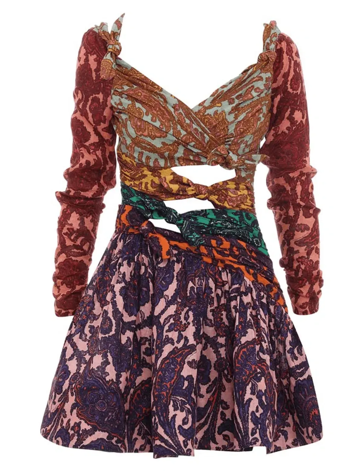 Zimmermann Tiggy Bow Mini Dress Multi Size 1/Au 10 - Image 5