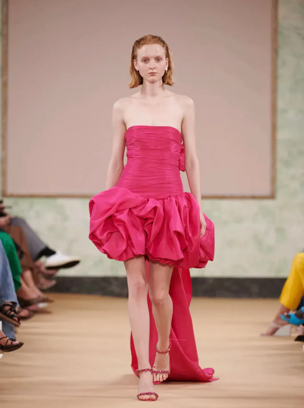 Aje Piacere Bubble Hem Mini Dress Fuchsia Size 6 / XS - Image 7