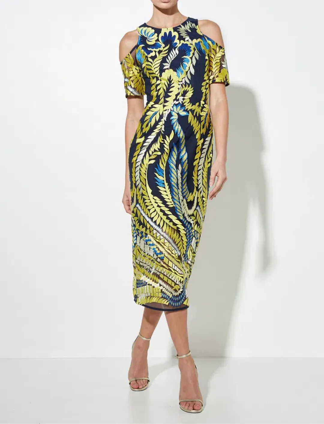 Mossman Hummingbird Midi Dress Multi Size 6 for rent on The Volte - main image