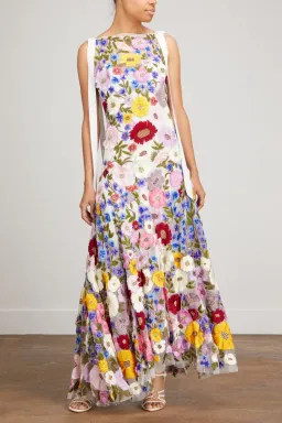 Rachel Gilbert Nya Gown Maxi Dress Floral Size AU 8 for rent on The Volte - image 1