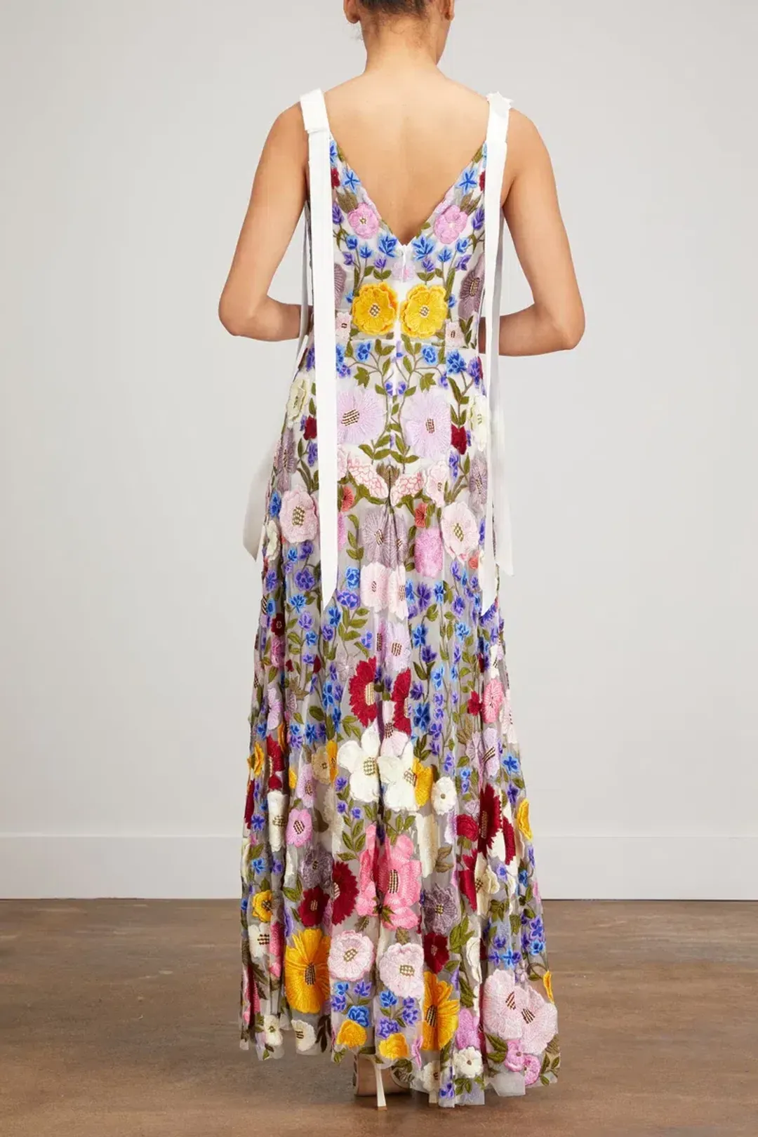 Rachel Gilbert Nya Gown Maxi Dress Floral Size AU 8 for rent on The Volte - main image
