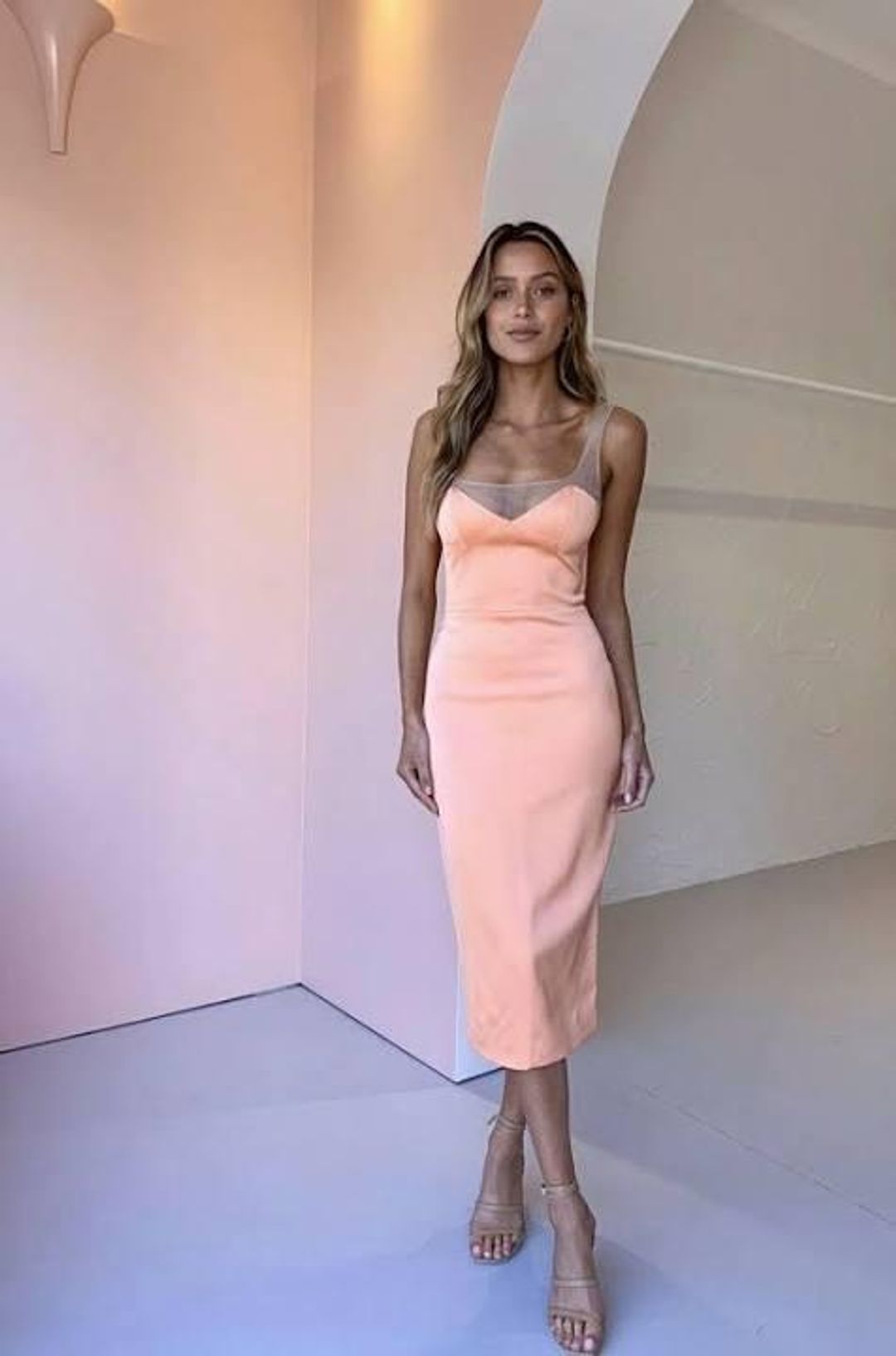 Manning Cartell High Exposure Balconette Dress Melon Size 6 for rent on The Volte - main image