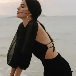 Shona Joy Safira Cut Out Backless Midi Dress Black Size 10 for rent on The Volte - image 3