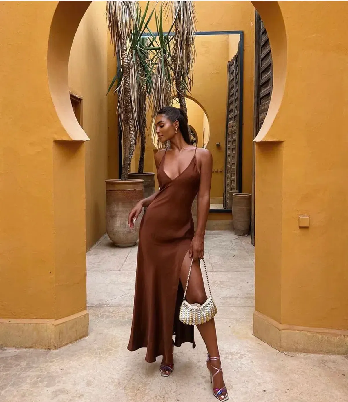 Rat & Boa Cocoa Maxi Dress Brown Size 8 - Image 1