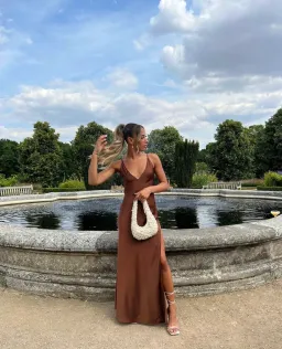 Rat & Boa Cocoa Maxi Dress Brown Size 8 for rent on The Volte - image 2