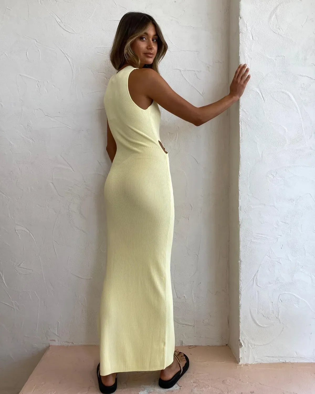 Sir The Label Kelvin Wrap Dress In Lemon Size 8 - Image 2
