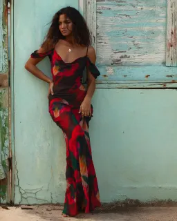 Rat and Boa Adriana Maxi Dress Multi Size Xs/AU 6 for rent on The Volte - image 1
