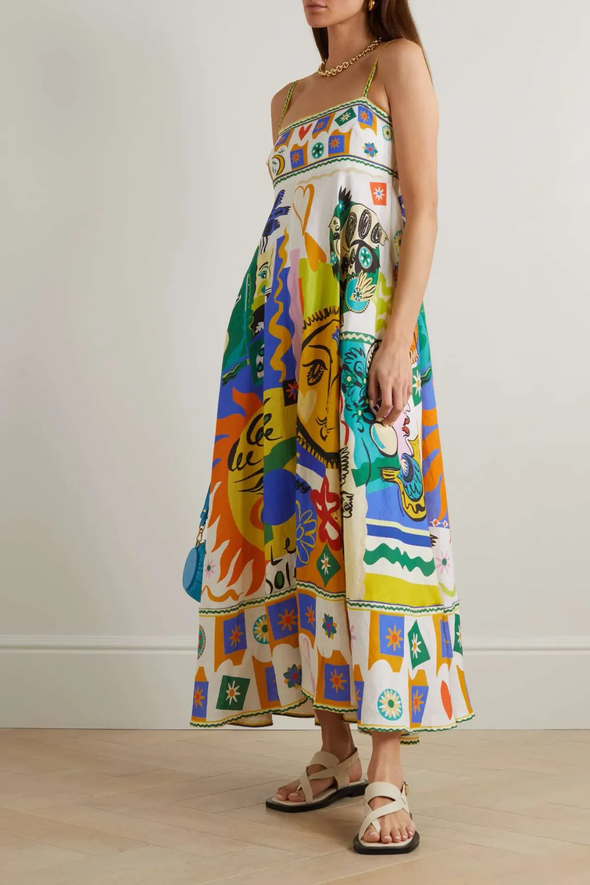 Alemais Soleil Linen Sun Dress Print Size 6 - Image 6