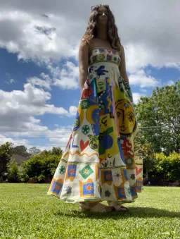 Alemais Soleil Linen Sun Dress Print Size 6 for rent on The Volte - image 9