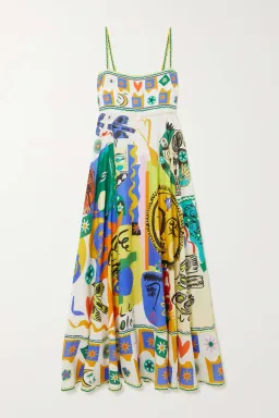 Alemais Soleil Linen Sun Dress Print Size 6 for rent on The Volte - image 4