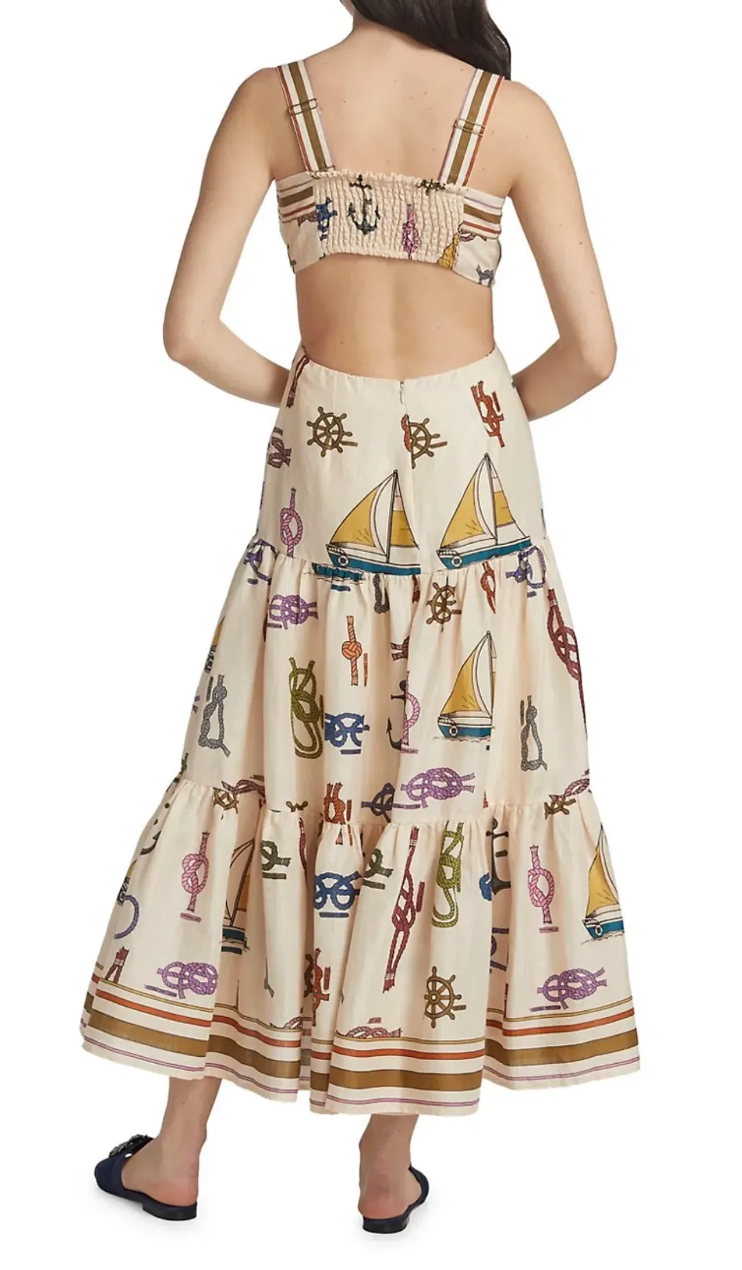 Alemais Ships Ahoy’ Sun Dress Multi Size 6 for rent on The Volte - main image