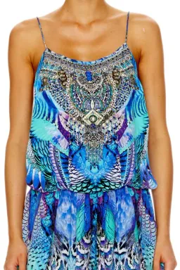 Camilla Shoestring Strap Playsuit Moon Dance Size 8 for rent on The Volte - image 2