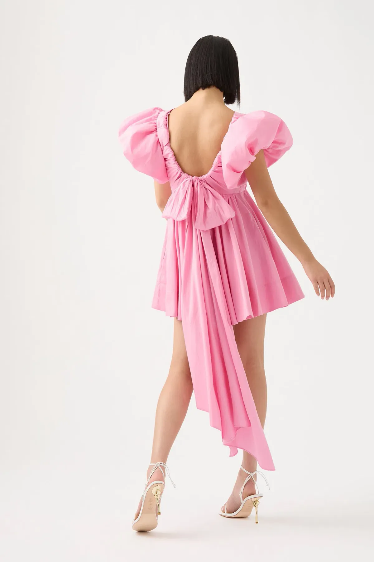Aje Gretta Bow Back Mini Dress Ballerina Pink Size AU 6 - Image 2