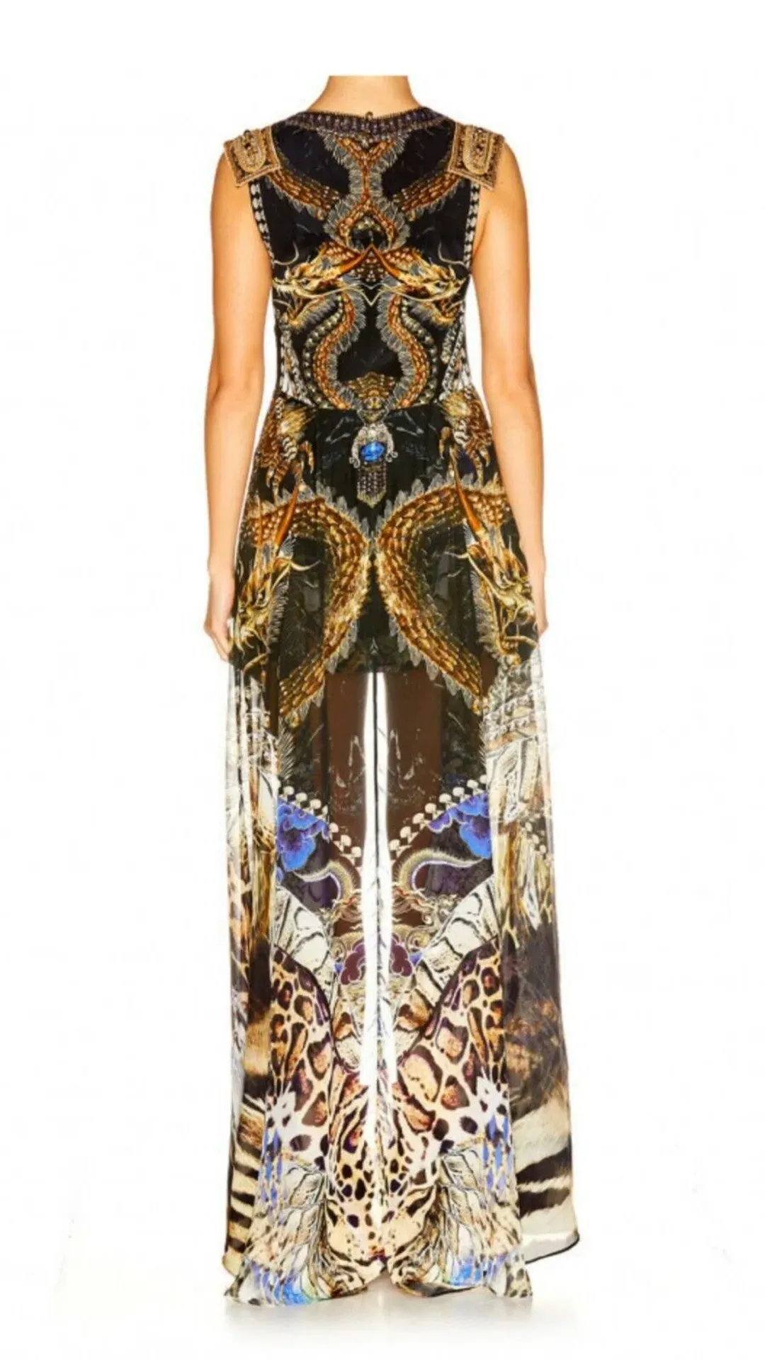 Camilla Dragon Gown Black Size 2 /AU 6 for rent on The Volte - main image