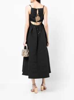 Rachel Gilbert Theo Midi Dress in Black Size 2/AU10 for rent on The Volte - image 3