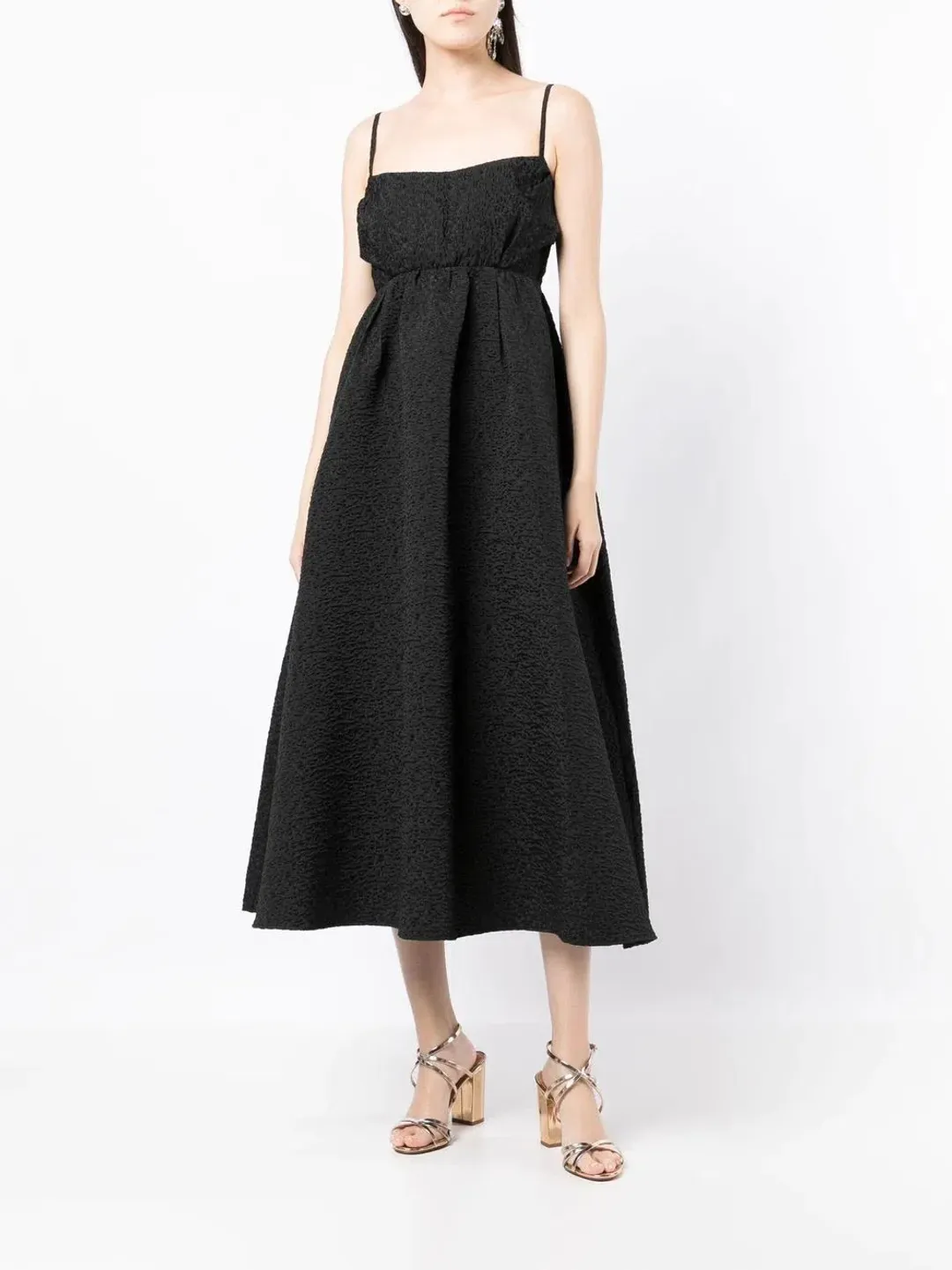 Rachel Gilbert Theo Midi Dress in Black Size 2/AU10 for rent on The Volte - main image