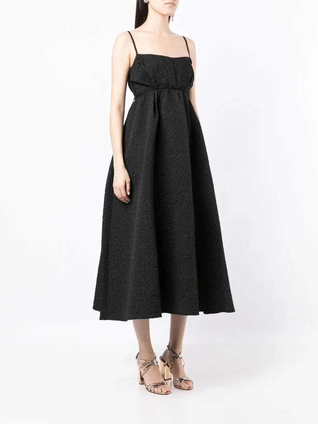 Rachel Gilbert Theo Midi Dress in Black Size 2/AU10 for rent on The Volte - main image