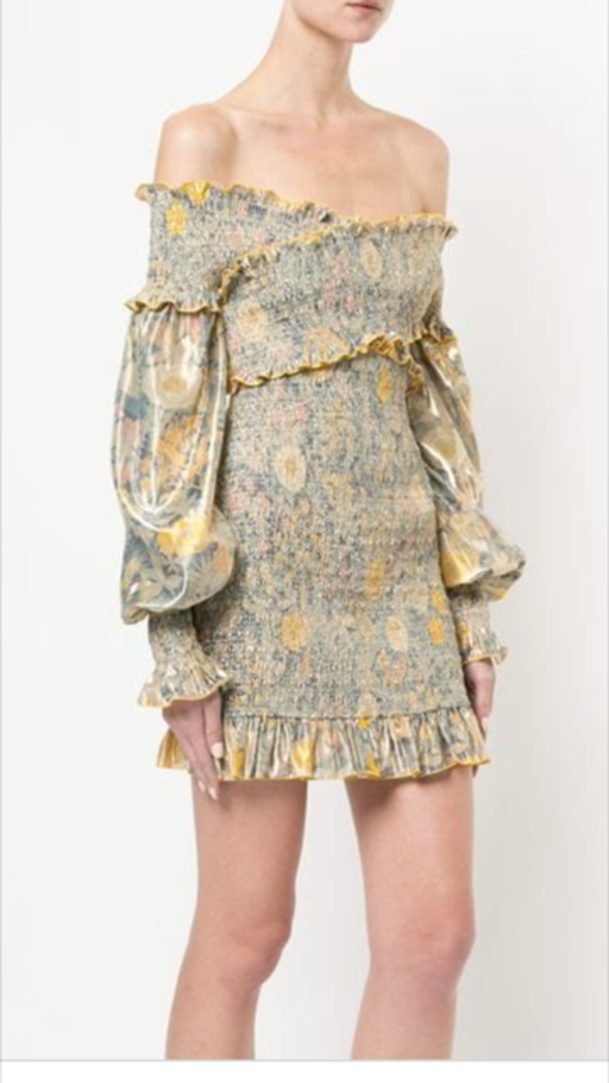Alice McCall Higher Love Dress Blue & Gold Size 6 - Image 2
