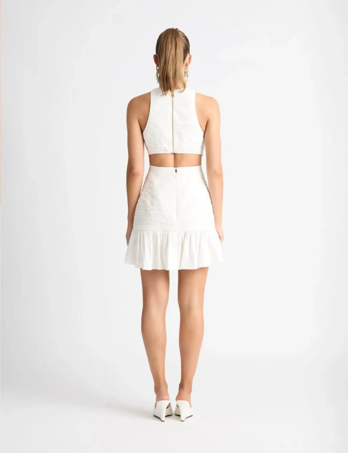 Sheike Isla Mini Dress White Size 8 / S - Image 3