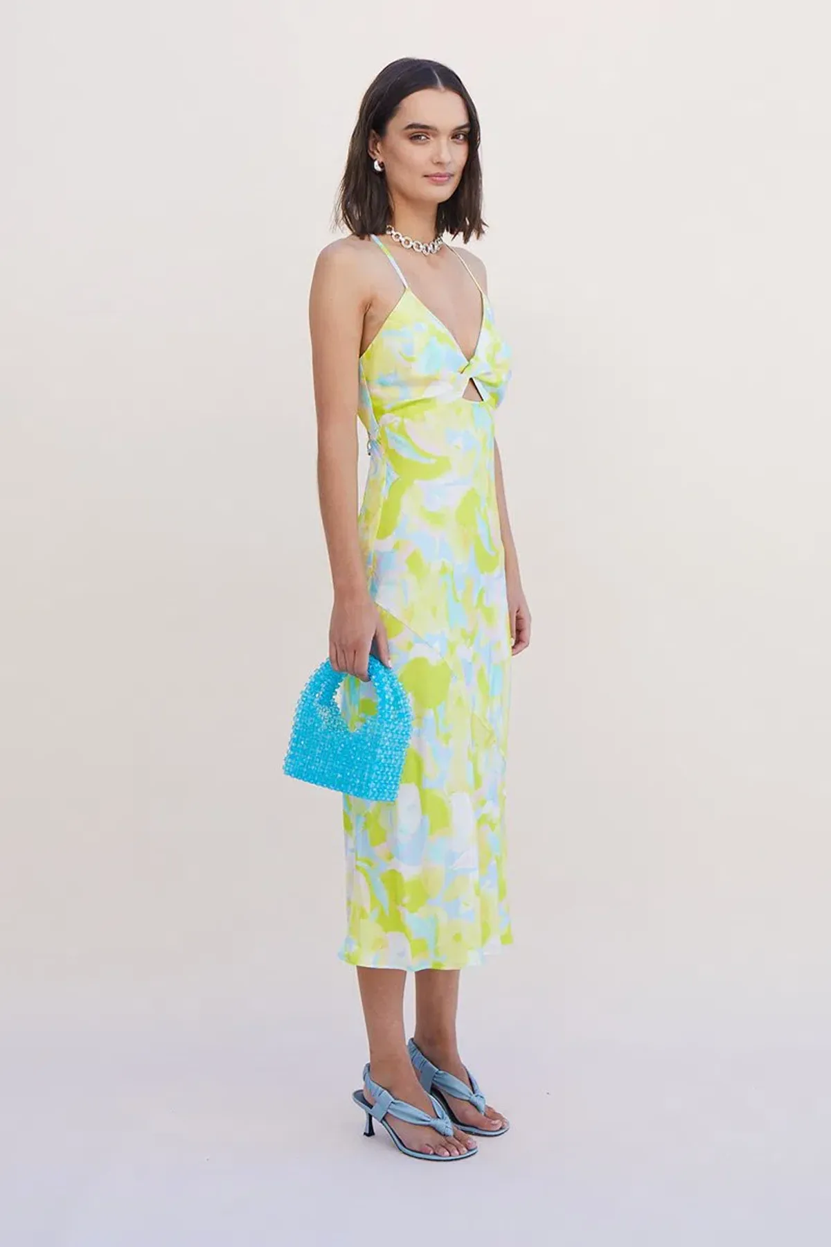 Suboo Kaleidoscope Twist Front Slip Dress Splash Print Size XS / Au 6 - Image 2