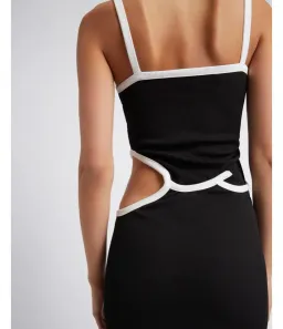 Christopher Esber Wave Bind Split Tank Dress Black Size 10 for rent on The Volte - image 2