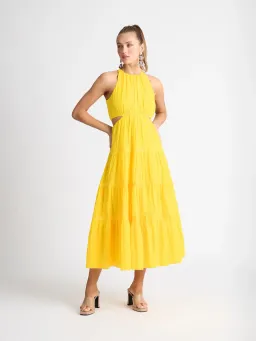 Shieke Barcelona Maxi Dress Yellow Size 12 for rent on The Volte - image 1