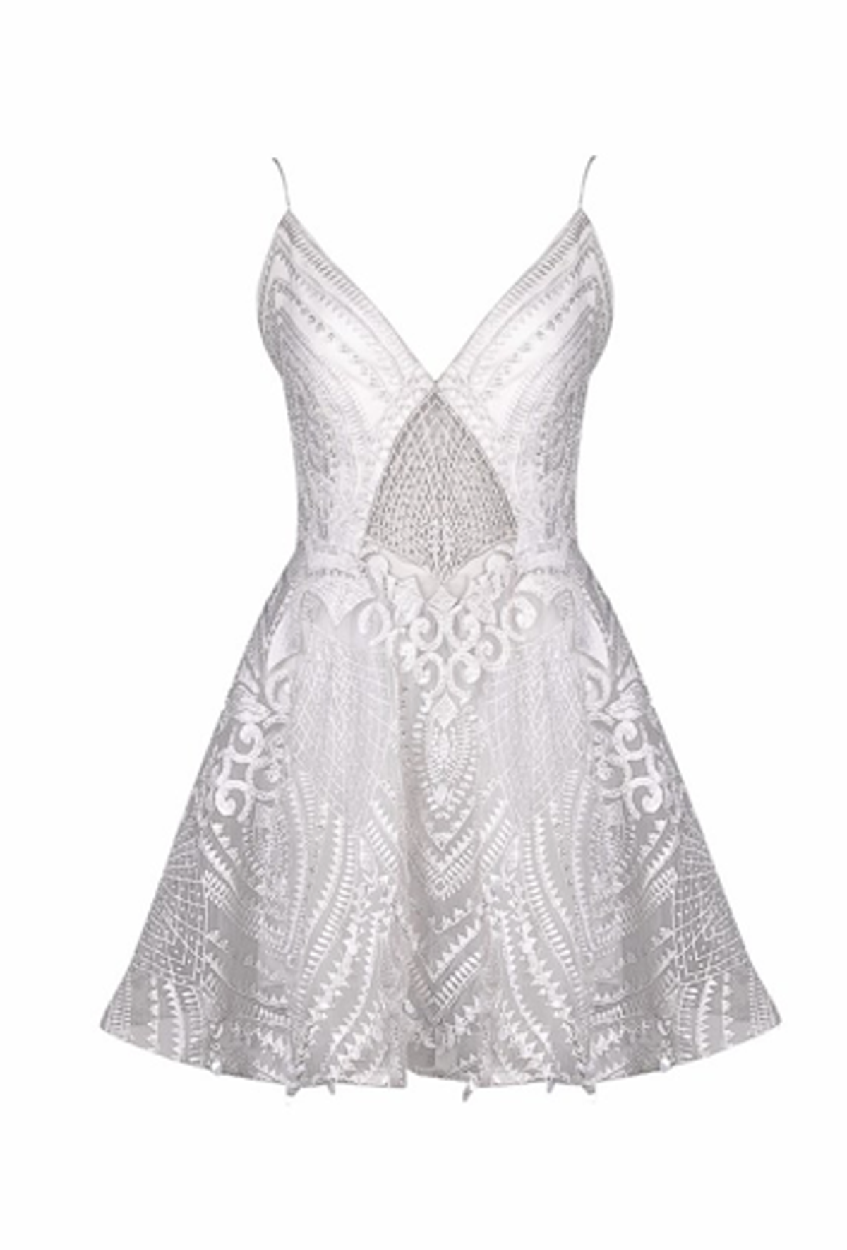 Thurley White Magic Mini Dress Size 6 - Image 1