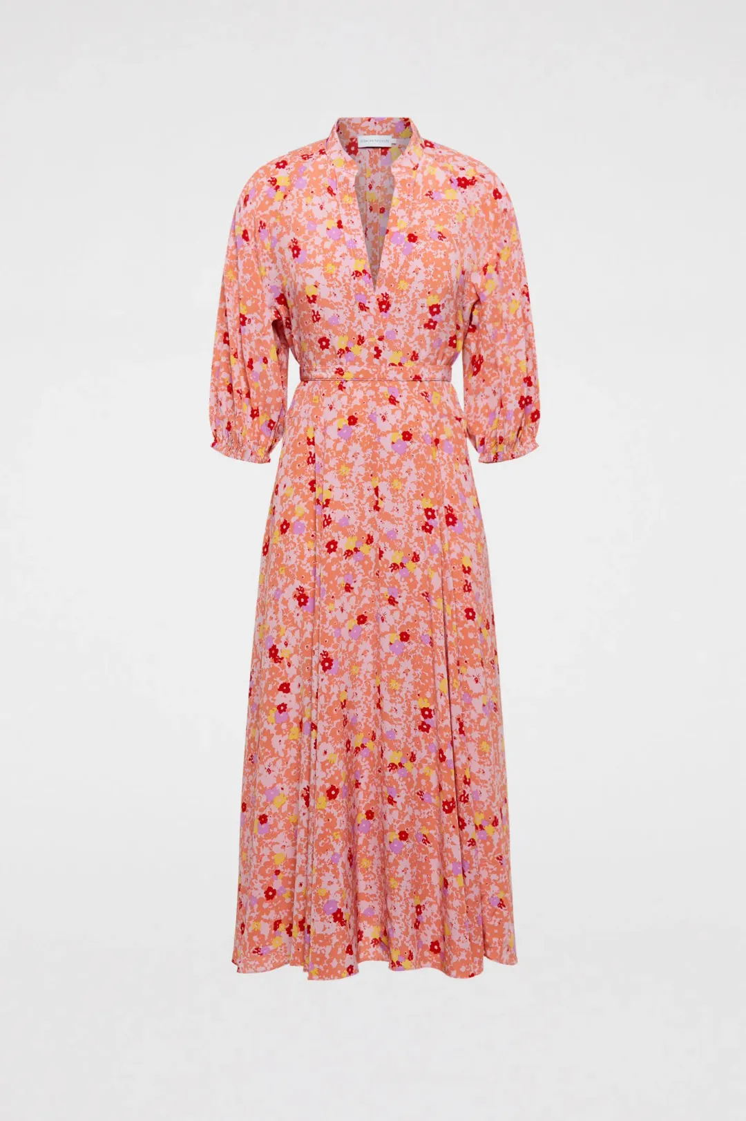 Scanlan Theodore Silk Daisy Floral Dress Peach Size AU 12 for rent on The Volte - main image
